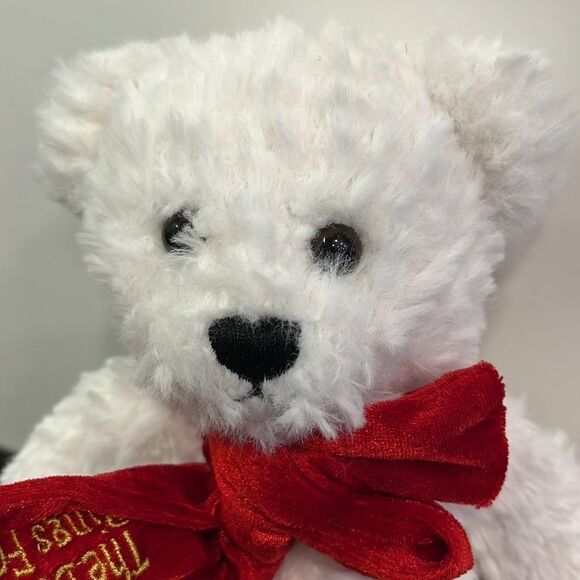 Polar Express White Bear Plush 8 Inch Jingle Bell Rail Events Stuffed Animal Toy - Picture 2 of 9
